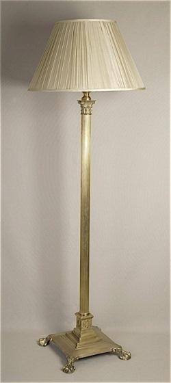 ALEXANDERS 155CM ANTIQUE BRASS CORINTHIAN FLOOR LAMP